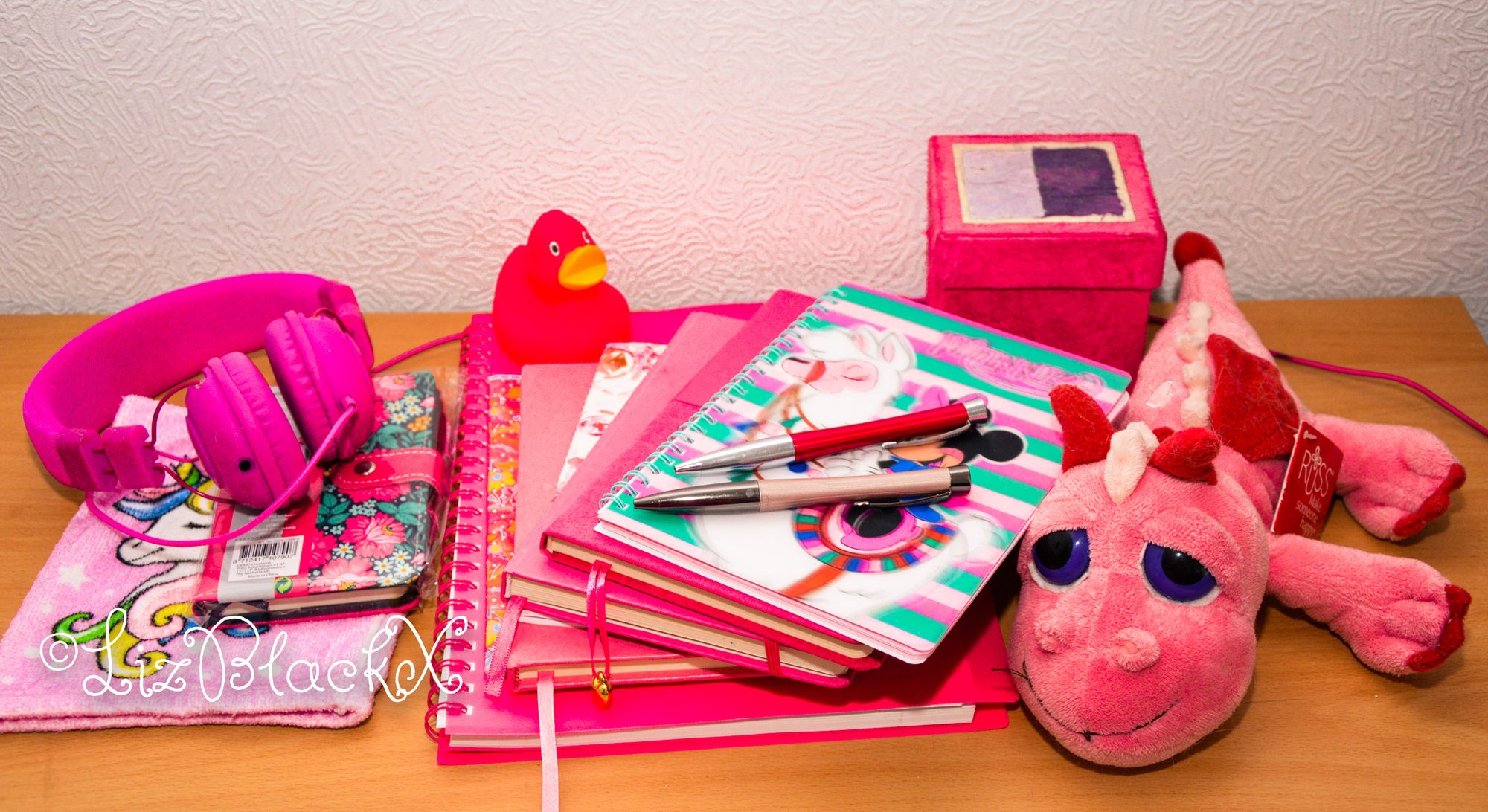 A small selection of my pink items, gathered over the years
Copyright Liz BlackX